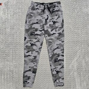 Nike Mens Dri-FIT Camo Joggers Grey Black Training Pants CU6200-010 Medium